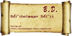 Büchelmayer Dézi névjegykártya